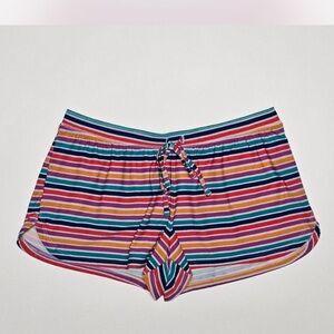 Vintage Multicolored Y2K Striped Shorts, Size M